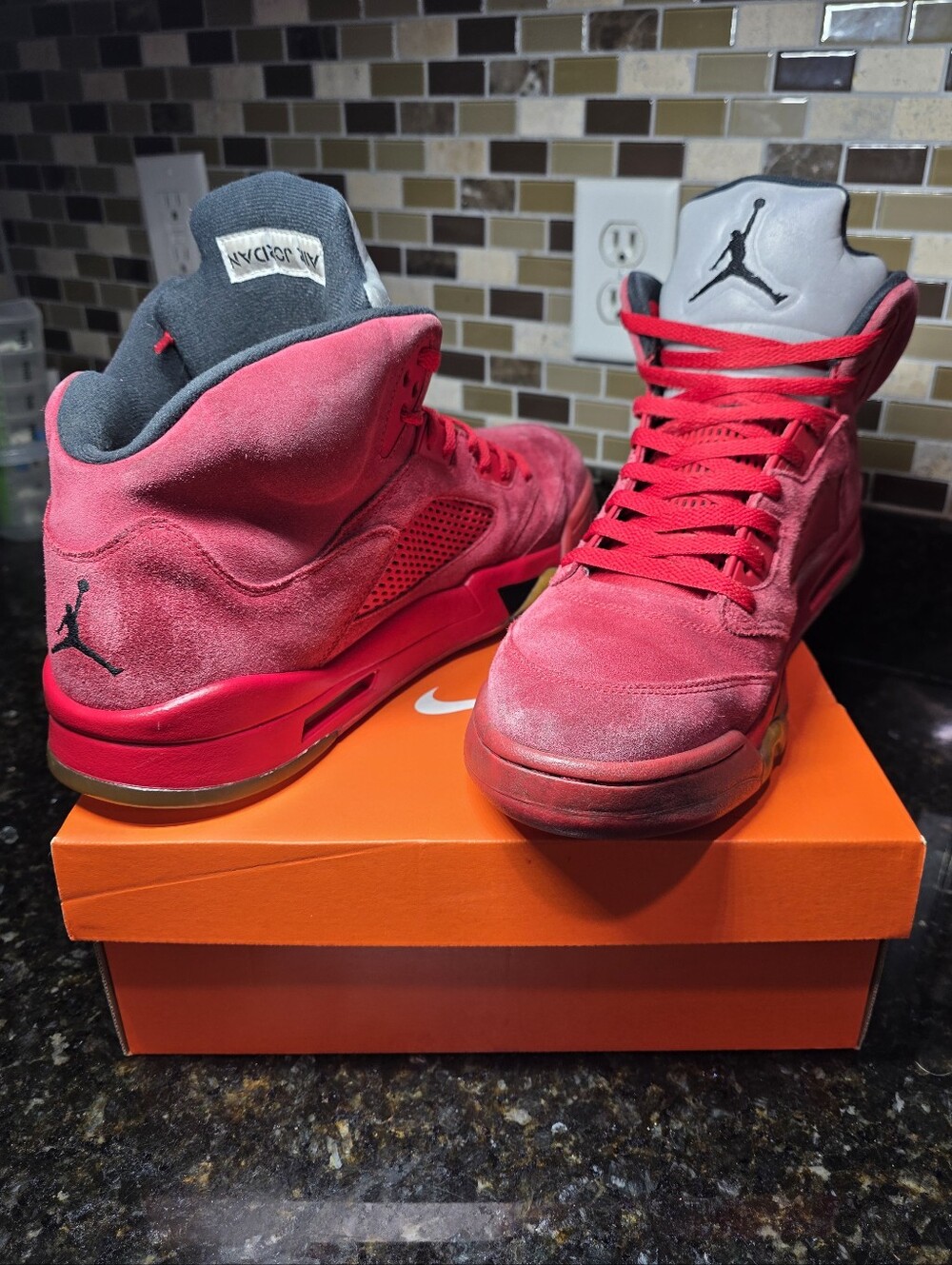 Jordan 5 Retro ♤ SUPER SOFT RED SUEDE ♤ 136027-602 ♤ Mens Size 14 ♤